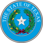 turquoise State of Texas seal