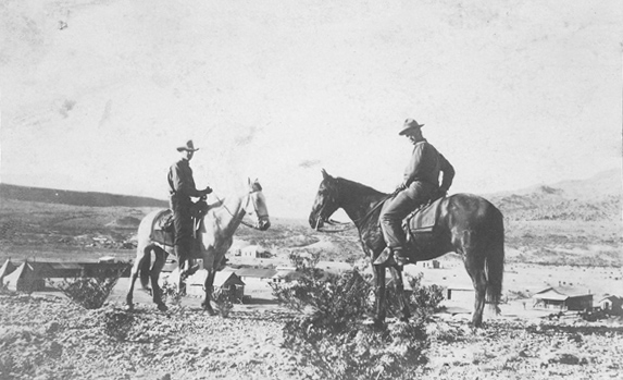 Texas Rangers and US Army operating together on the Border during the World War I era. From the J.R. Hunnicutt collection.