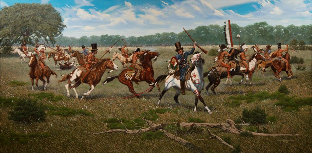 Painting of Battle of Plum Creek